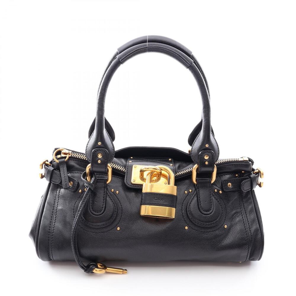 Chloe Paddington Handbag Leather Black